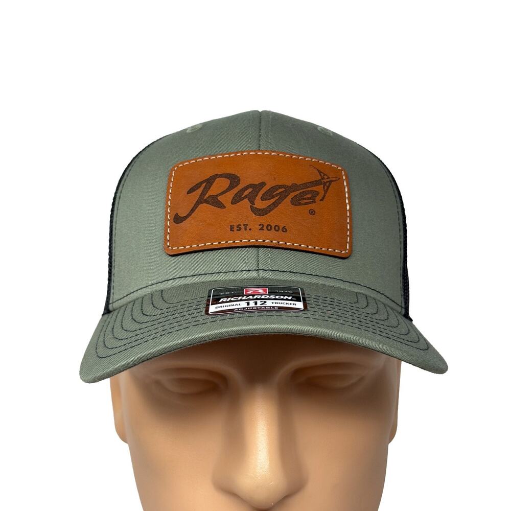 NEW Rage Trypan Archery Outdoors Broadhead Performance Leather Patch Hat